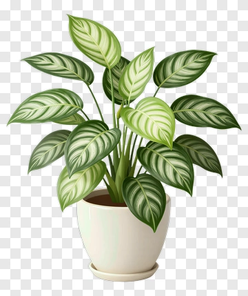 Decorative Potted Plant With Green Leaves PNG