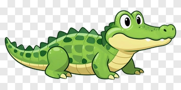 Cartoon Alligator Character PNG