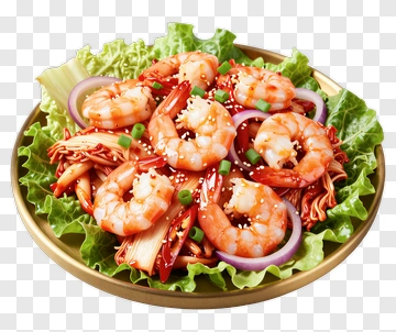 Shrimp Salad With Vegetables PNG