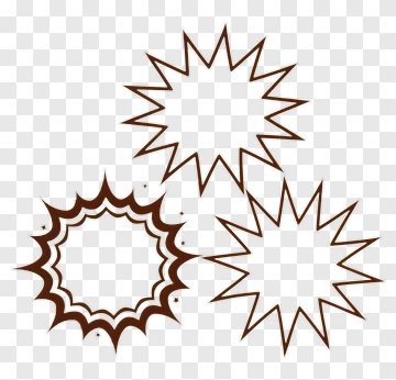 Starburst Shape Elements PNG