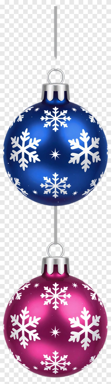 Christmas Ornaments With Snowflakes PNG