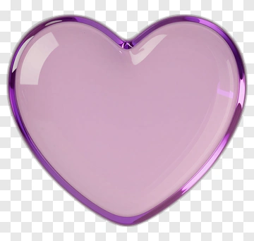 Purple Heart Shape PNG