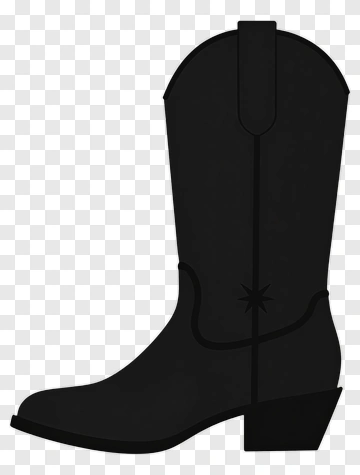 Black Cowboy Boot PNG