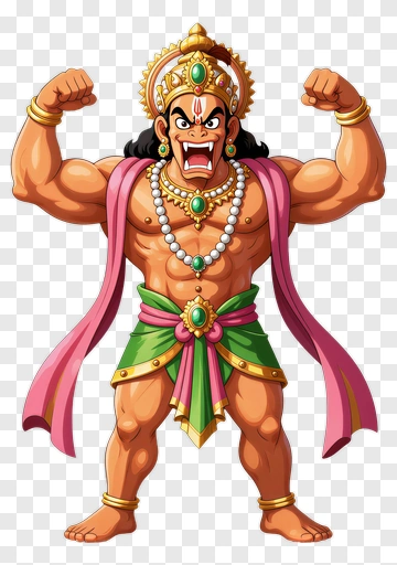 Cartoon Strongman Character PNG