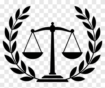 Scales Of Justice With Laurel Wreath PNG