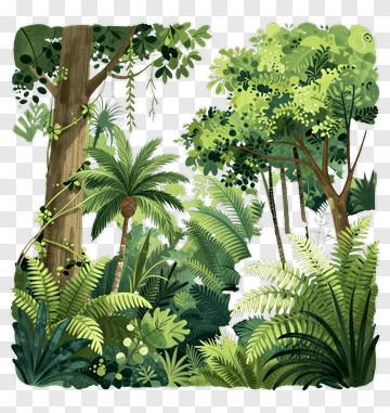 Lush Jungle Landscape PNG