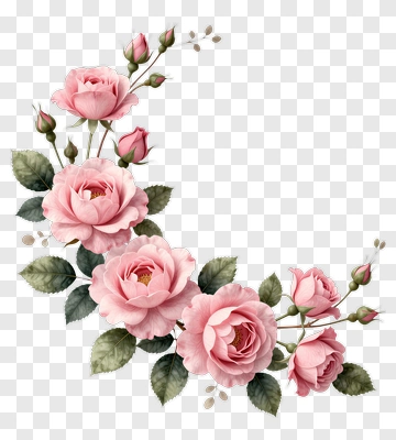 Beautiful Pink Rose Bouquet PNG