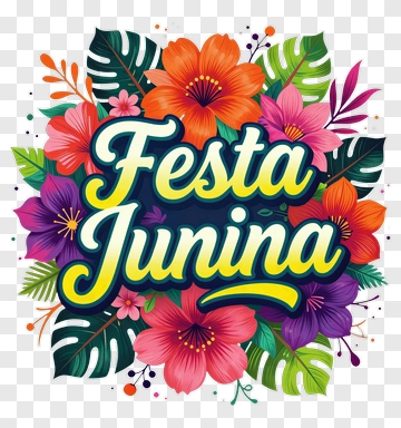 Festa Junina Floral Design PNG