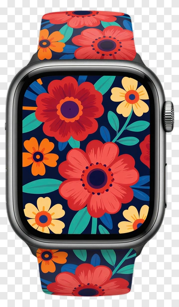 Floral Pattern Apple Watch Face PNG