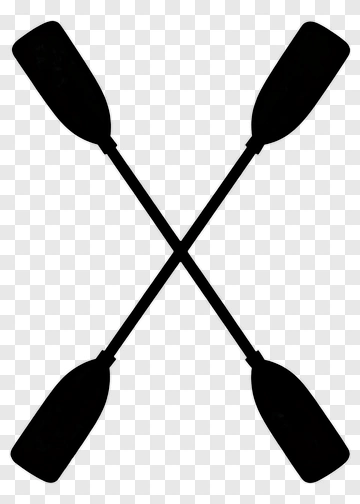 Crossed Rowing Oars PNG