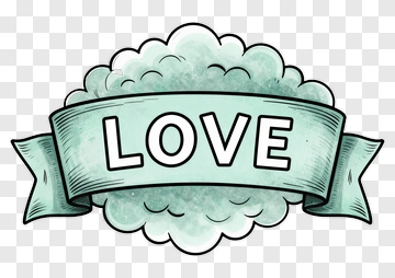 Love Banner With Cloud Background PNG
