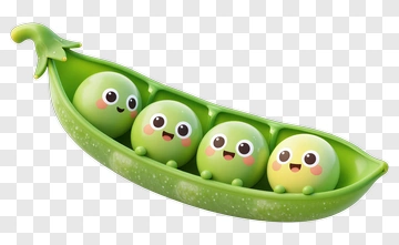 Cartoon Peas In A Pod PNG
