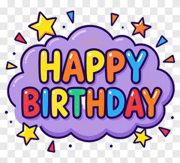 Happy Birthday Greeting Card PNG