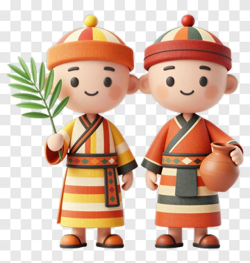 Cartoon Characters Holding Objects PNG