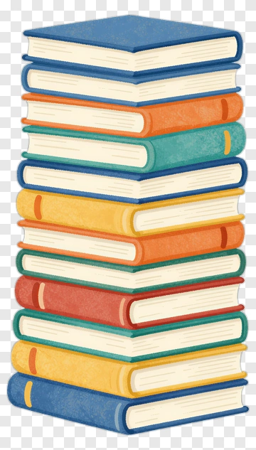 Colorful Stack Of Books PNG