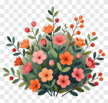 Colorful Flower Bouquet PNG