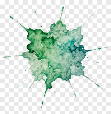 Watercolor Green Splash PNG
