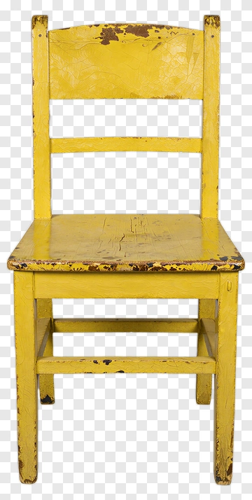 Yellow Wooden Chair PNG
