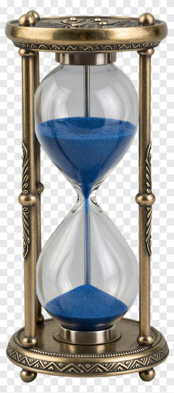 Vintage Hourglass With Blue Sand PNG