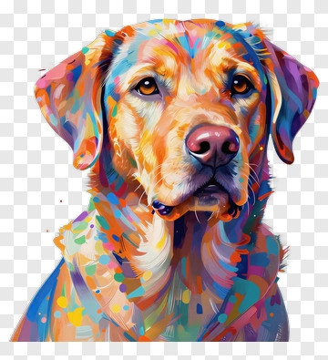Colorful Labrador Retriever PNG
