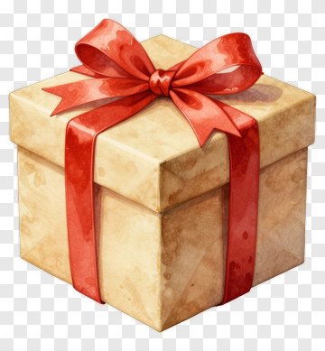 Gift Box With Red Ribbon PNG