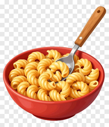 Bowl Of Pasta With A Fork PNG