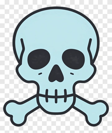 Cartoon Skull And Crossbones PNG