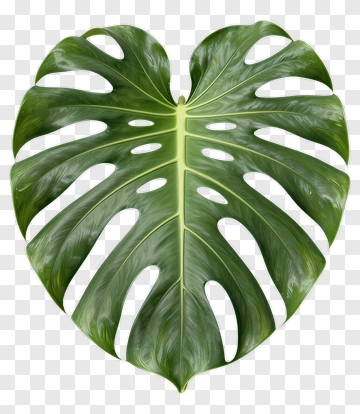 Heart-Shaped Monstera Leaf PNG