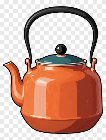 Cartoon Orange Teapot PNG