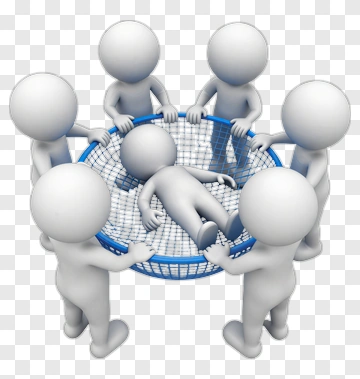 Group Of People Supporting A Person In A Net PNG