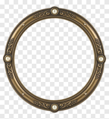 Vintage Round Picture Frame PNG