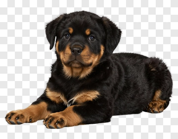 Rottweiler Puppy Lying Down PNG