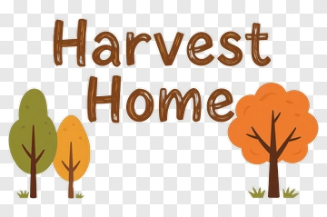 Harvest Home Sign With Trees PNG