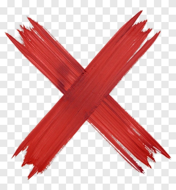 Red Brush Stroke Cross PNG