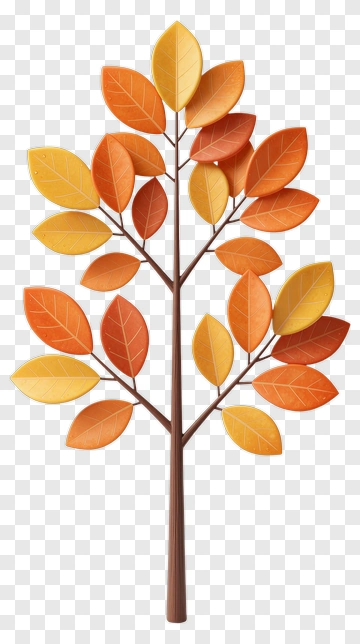 Colorful Tree With Autumn Leaves PNG