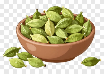 Bowl Of Green Cardamom Pods PNG
