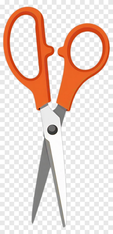 Orange Scissors PNG