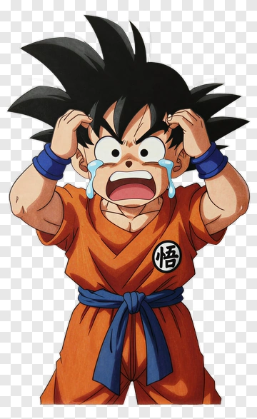 Crying Cartoon Boy In Orange Outfit PNG