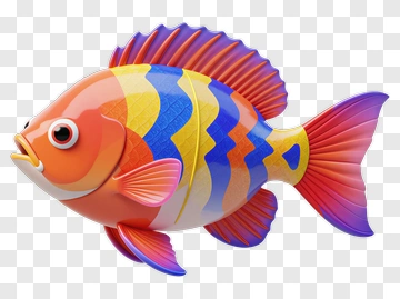 Colorful Cartoon Fish PNG