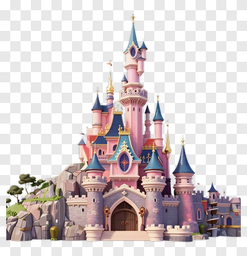 3D Fairy Tale Castle PNG