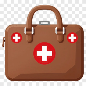 Brown Medical First Aid Kit PNG