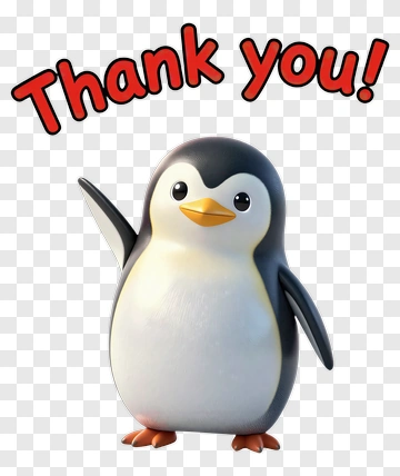 Cartoon Penguin Saying Thank You PNG