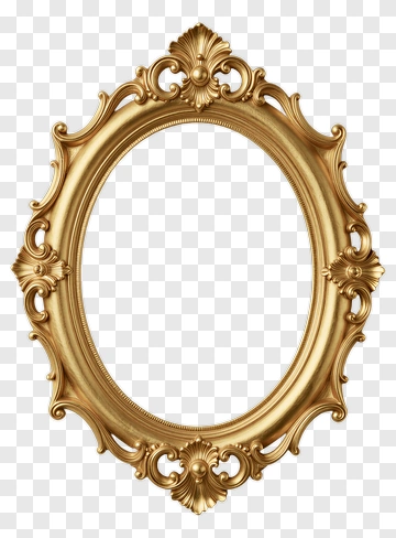 Ornate Gold Picture Frame PNG