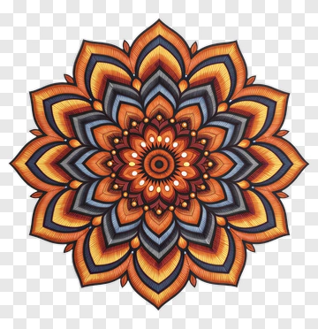 Colorful Mandala Pattern PNG