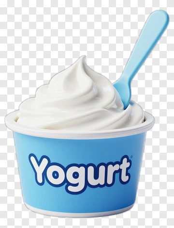 Yogurt Cup With Spoon PNG