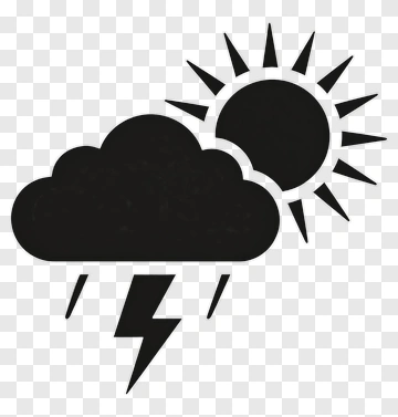 Weather Symbol With Sun And Rain Cloud PNG