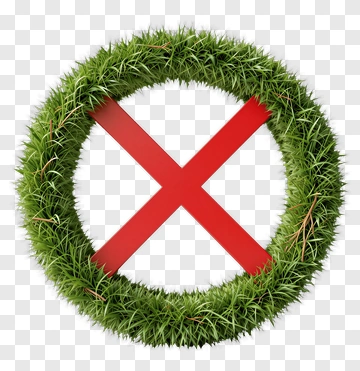 Grass Wreath With Red Cross PNG