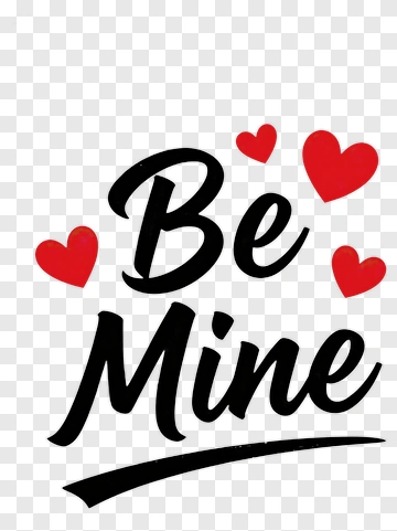 Be Mine Valentine Design PNG