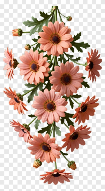 Floral Arrangement Of Pink Daisies PNG