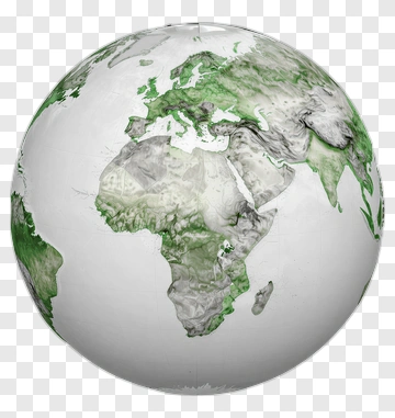 Earth Globe With Green Vegetation PNG
